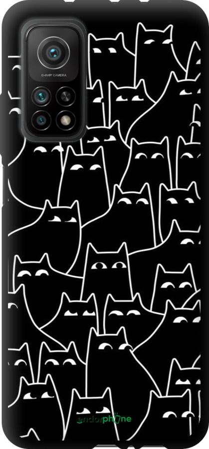 TPU чехол С изображением кошек для Xiaomi Mi 10T - 6470b-2096 изображение 