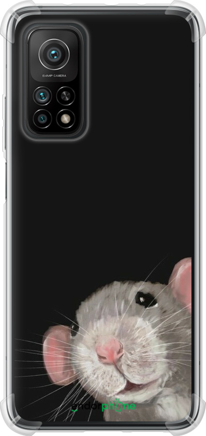 Силіконовий протиударний с посиленими кутами чехол The Peeking Rat для Xiaomi Mi 10T Pro - 6442sp-2679 изображение 