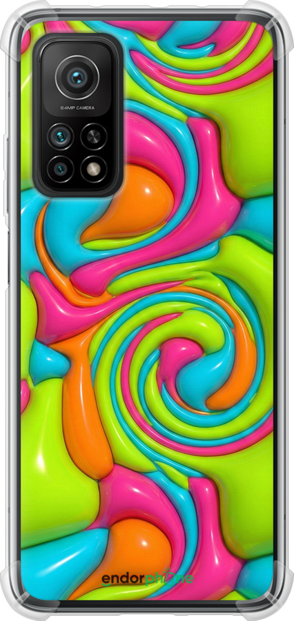 Силикон с усиленными углами чехол Y2K Jelly Dream для Xiaomi Mi 10T - 6780sp-2096 изображение 