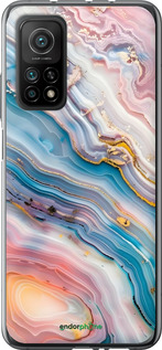 Силиконовый чехол Мрамор красивый для Xiaomi Mi 10T - 6376u-2096 изображение 