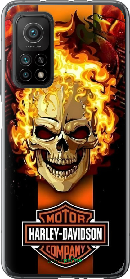 Силіконовий чехол Харлей девидсон для Xiaomi Mi 10T - 6370u-2096 изображение 
