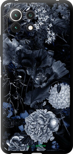 TPU чехол Абстрактный цветочный рисунок в синих тонах для Xiaomi Mi 11 Lite - 6539b-2281 изображение 