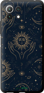 TPU чехол Celestial Harmony: Sun & Moon Gold Mystic Pattern для Xiaomi Mi 11 Lite - 6778b-2281 изображение 