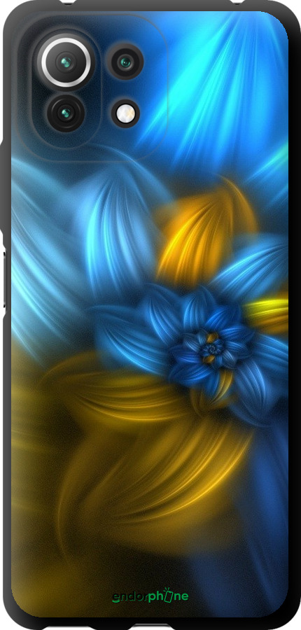 

TPU чорний чохол "Візерунок 46" для Xiaomi Mi 11 Lite, Синій