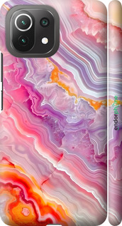 3D пластиковый матовый чехол Мрамор 2 для Xiaomi Mi 11 Lite - 6307m-2281 изображение 