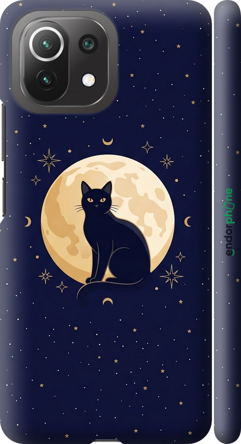 3D пластиковый матовый чехол Cute Cat Celestial/Witchy для Xiaomi Mi 11 Lite - 6787m-2281 изображение 