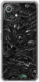 Силикон с усиленными углами чехол Воронья ярость для Xiaomi Mi 11 Lite - 6474sp-2281 изображение 