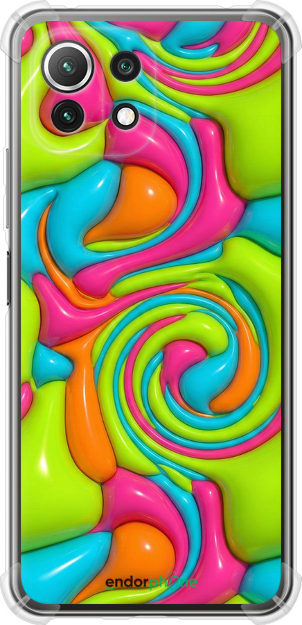 Силіконовий протиударний с посиленими кутами чехол Y2K Jelly Dream для Xiaomi Mi 11 Lite - 6780sp-2281 изображение 
