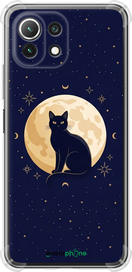 Силіконовий протиударний с посиленими кутами чехол Cute Cat Celestial/Witchy для Xiaomi Mi 11 Lite - 6787sp-2281 изображение 