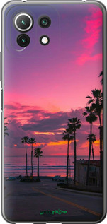 Силиконовый чехол Пальмы для Xiaomi Mi 11 Lite - 5873u-2281 изображение 