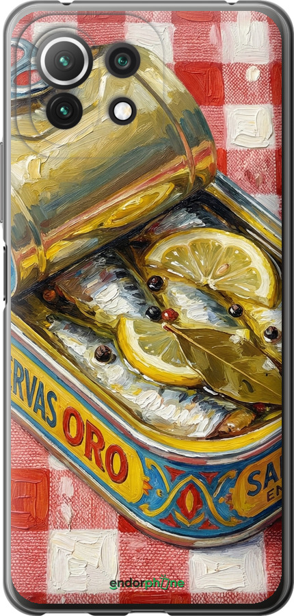 Силиконовый чехол Vintage Sardine Tin Phone для Xiaomi Mi 11 Lite - 6772u-2281 изображение 