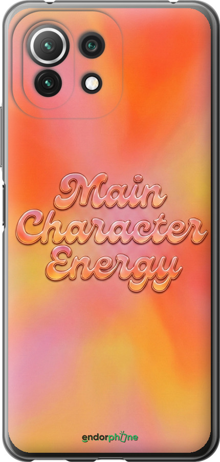 Силиконовый чехол Aura Gradient Main Character Energy Aesthetic Y2K для Xiaomi Mi 11 Lite - 6783u-2281 изображение 