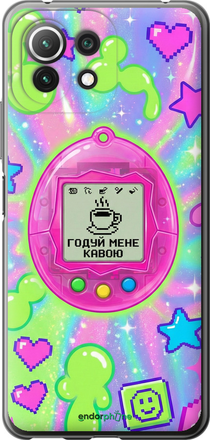 Силиконовый чехол Y2K Aesthetic Retro Pet: Годуй мене кавою для Xiaomi Mi 11 Lite - 6784u-2281 изображение 