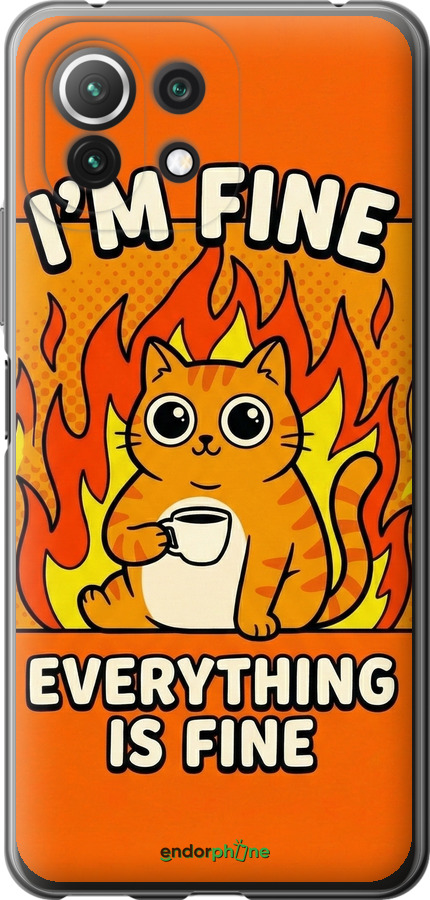 Силіконовий чехол Funny Cat для Xiaomi Mi 11 Lite - 6786u-2281 изображение 