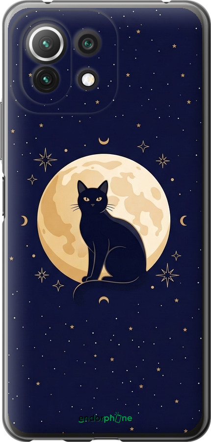 Силіконовий чехол Cute Cat Celestial/Witchy для Xiaomi Mi 11 Lite - 6787u-2281 изображение 