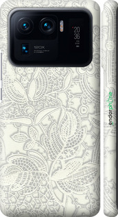 3D пластиковий матовий чехол Біле мереживо для Xiaomi Mi 11 Ultra - 4383m-2295 изображение 
