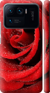 3D пластиковый матовый чехол Красная роза для Xiaomi Mi 11 Ultra - 529m-2295 изображение 