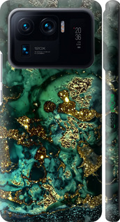 3D пластиковий матовий чехол Мармур золото багатство для Xiaomi Mi 11 Ultra - 5419m-2295 изображение 