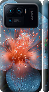 3D пластиковый матовый чехол Роса на цветке для Xiaomi Mi 11 Ultra - 6039m-2295 изображение 