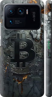 3D пластиковий матовий чехол Розпечений біткойн для Xiaomi Mi 11 Ultra - 6091m-2295 изображение 