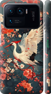 3D пластиковий матовий чехол Сакура та лелека для Xiaomi Mi 11 Ultra - 6108m-2295 изображение 