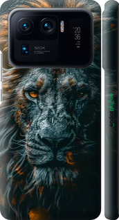 3D пластиковый матовый чехол Лев в сумерках для Xiaomi Mi 11 Ultra - 6154m-2295 изображение 