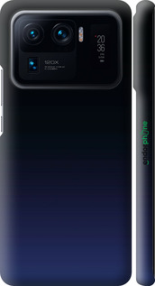 3D пластиковый матовый чехол Градиент в тёмно - синем стиле для Xiaomi Mi 11 Ultra - 6542m-2295 изображение 