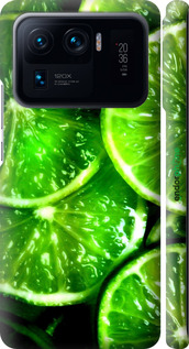 3D пластиковий матовий чехол Зелені часточки лимона для Xiaomi Mi 11 Ultra - 852m-2295 изображение 