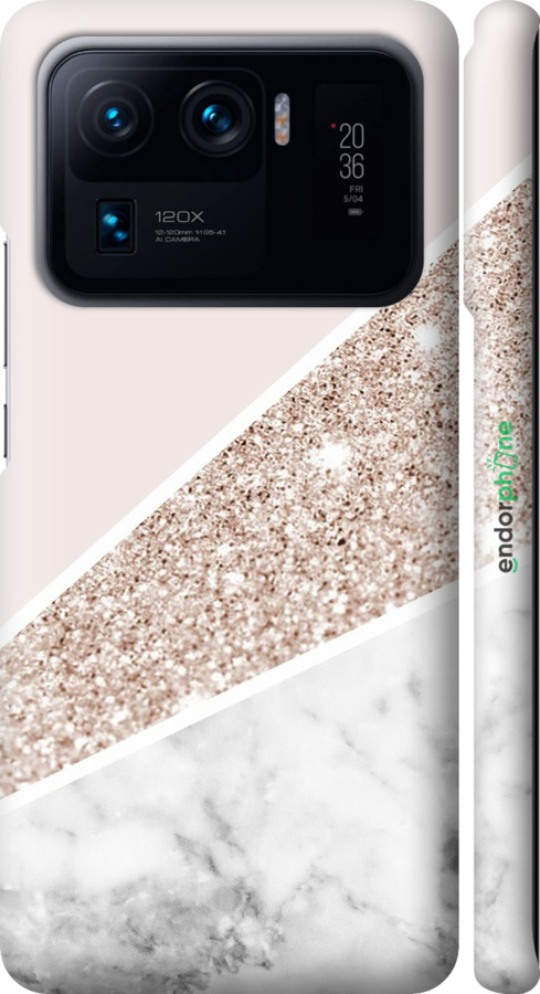 3D пластиковий матовий чехол Пастельний мармур для Xiaomi Mi 11 Ultra - 4342m-2295 изображение 