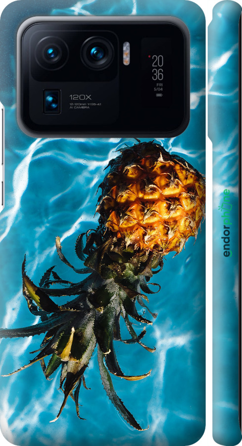 3D пластиковий матовий чехол Ананас на воді для Xiaomi Mi 11 Ultra - 4384m-2295 изображение 