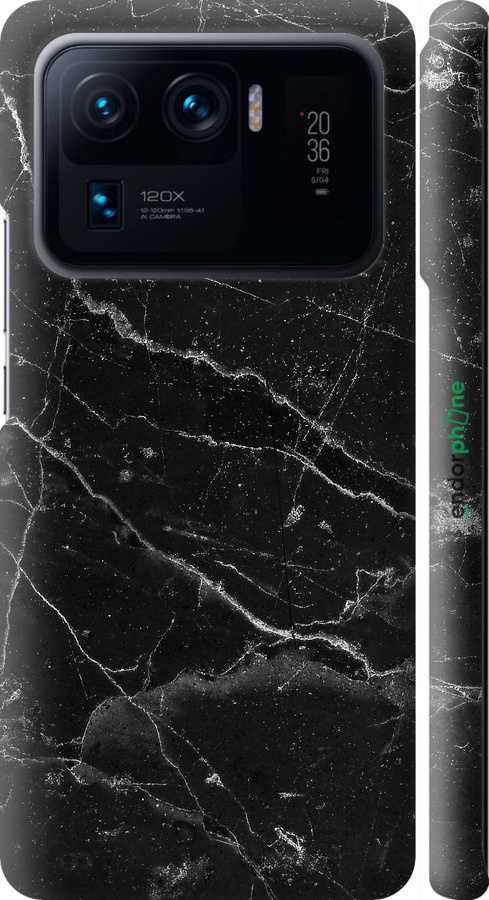 3D пластиковий матовий чехол Чорний мармур v2 для Xiaomi Mi 11 Ultra - 5568m-2295 изображение 
