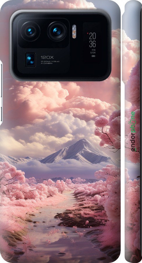 3D пластиковый матовый чехол Розовые облака для Xiaomi Mi 11 Ultra - 5660m-2295 изображение 
