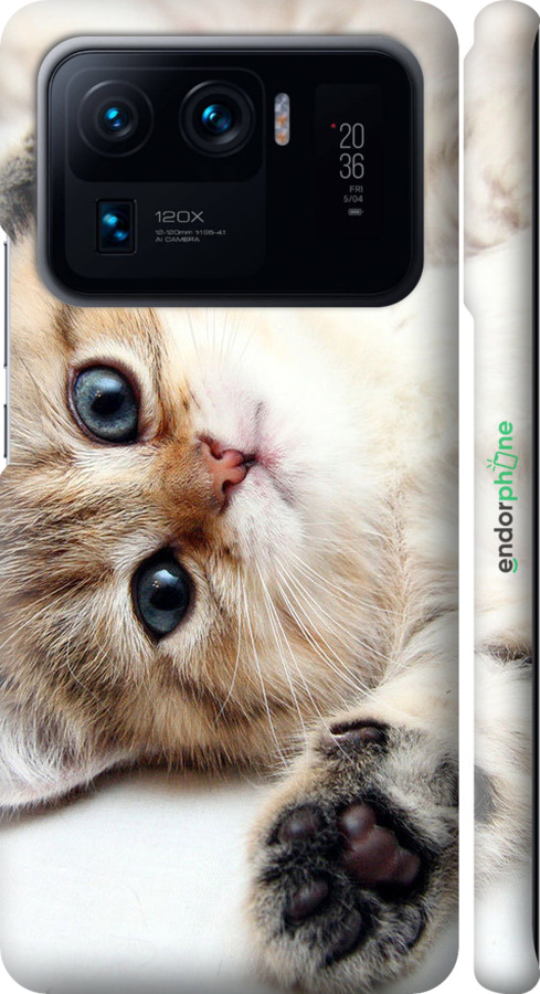 3D пластиковый матовый чехол Котик для Xiaomi Mi 11 Ultra - 6024m-2295 изображение 