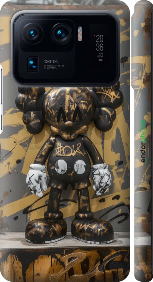 3D пластиковий матовий чехол Bronze kaws для Xiaomi Mi 11 Ultra - 6097m-2295 изображение 