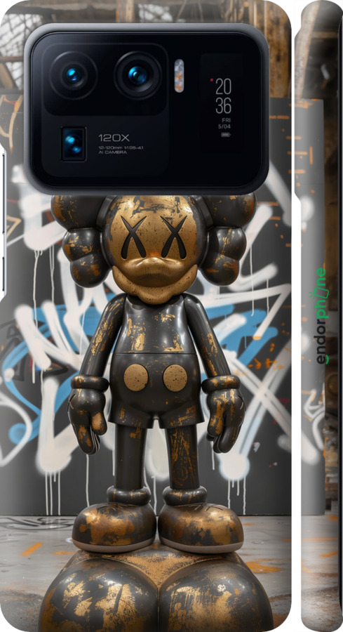 3D пластиковий матовий чехол Bronze kaws v3 для Xiaomi Mi 11 Ultra - 6099m-2295 изображение 