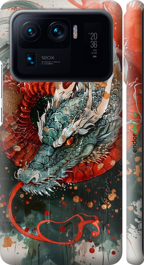 3D пластиковий матовий чехол Стихія вогню для Xiaomi Mi 11 Ultra - 6101m-2295 изображение 