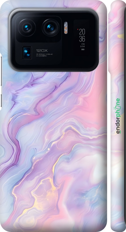 3D пластиковый матовый чехол Нежный мрамор для Xiaomi Mi 11 Ultra - 6310m-2295 изображение 