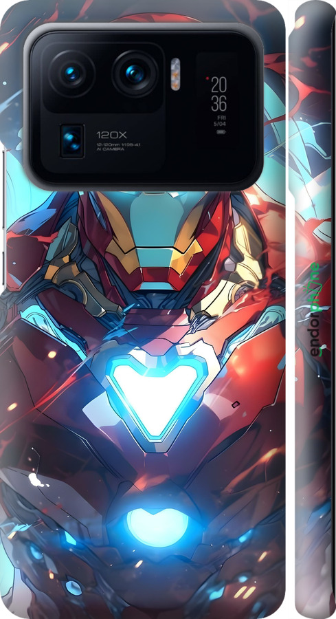 3D пластиковый матовый чехол Железный человек для Xiaomi Mi 11 Ultra - 6372m-2295 изображение 
