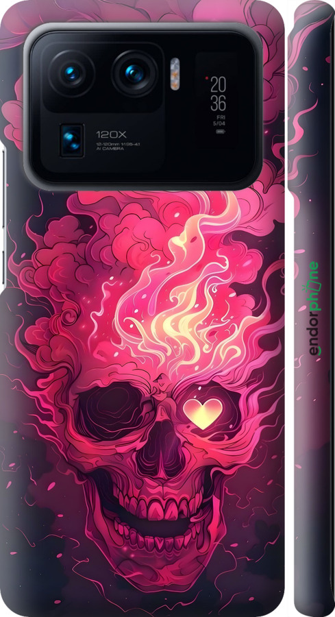 3D пластиковий матовий чехол Череп арт для Xiaomi Mi 11 Ultra - 6385m-2295 изображение 