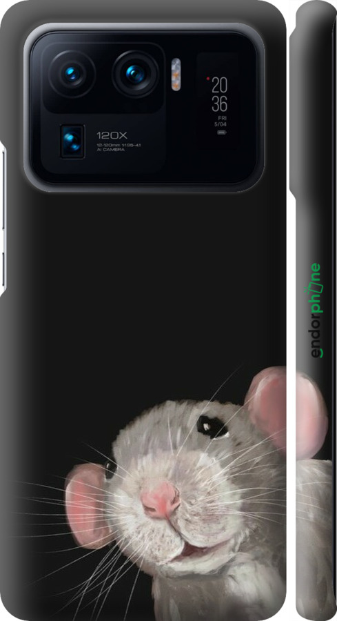 3D пластиковий матовий чехол The Peeking Rat для Xiaomi Mi 11 Ultra - 6442m-2295 изображение 