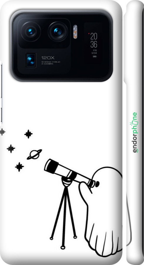 3D пластиковий матовий чехол Привид астроном для Xiaomi Mi 11 Ultra - 6444m-2295 изображение 