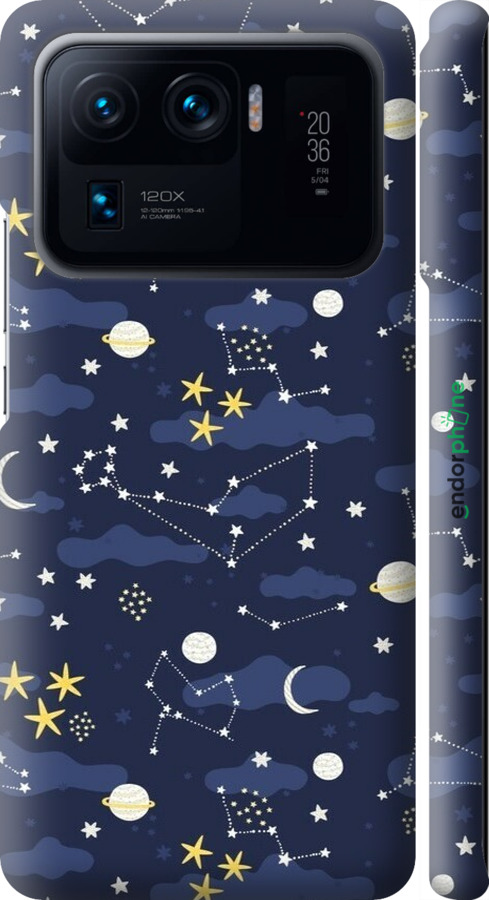 3D пластиковий матовий чехол Астрономічний візерунок для Xiaomi Mi 11 Ultra - 6446m-2295 изображение 