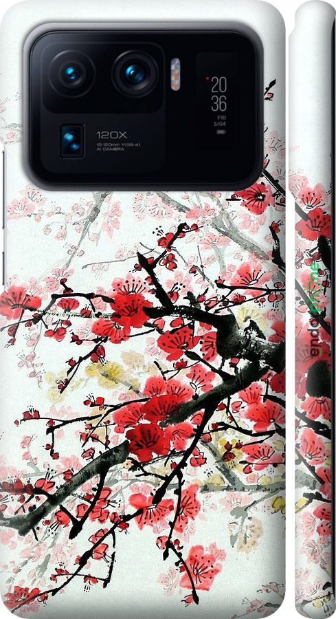 3D пластиковий матовий чехол Квітучий кущ для Xiaomi Mi 11 Ultra - 831m-2295 изображение 