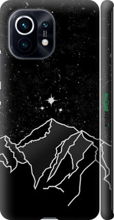 3D пластиковий матовий чехол Мінімалістичний гірський краєвид для Xiaomi Mi 11 - 6438m-2253 изображение 