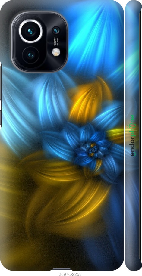 

3D пластиковий матовий чохол "Візерунок 46" для Xiaomi Mi 11, Синій