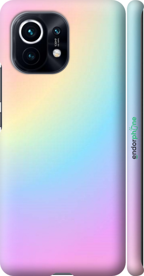

3D пластиковий матовий чохол "Веселка 2" для Xiaomi Mi 11, Рожевий