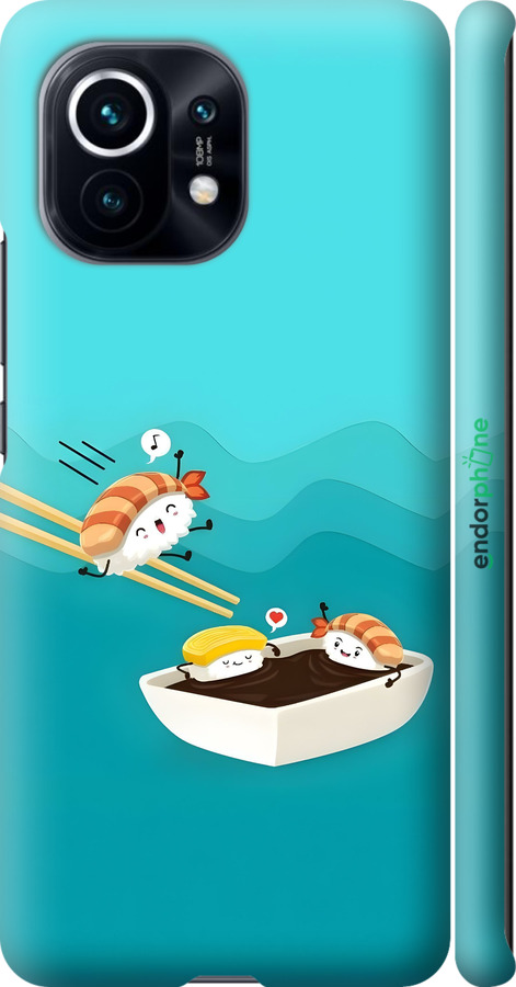 3D пластиковый матовый чехол Суши для Xiaomi Mi 11 - 6354m-2253 изображение 