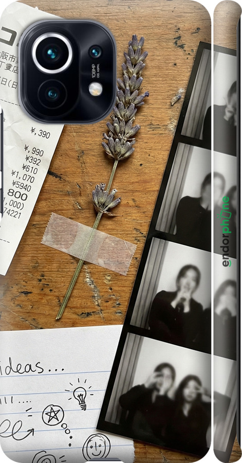 3D пластиковый матовый чехол Aesthetic Scrapbook Collage для Xiaomi Mi 11 - 6773m-2253 изображение 