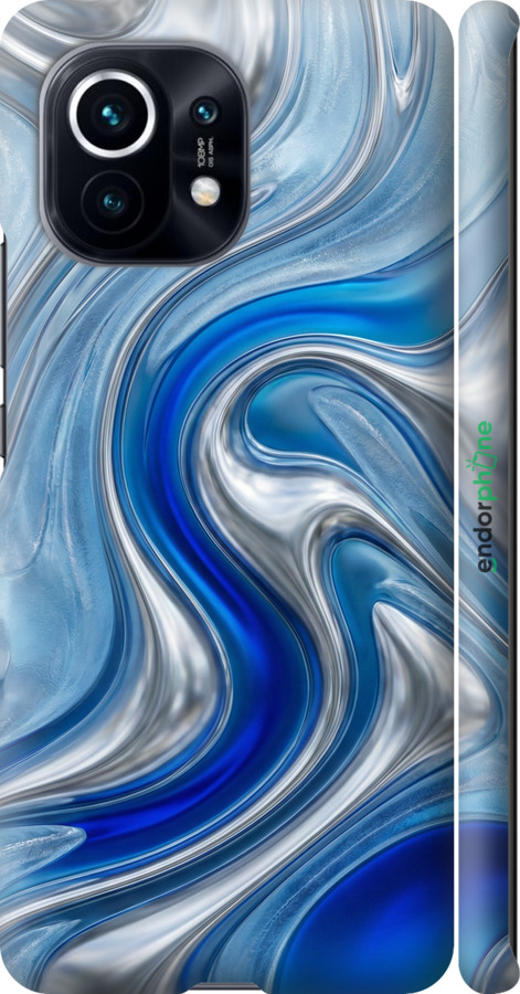 3D пластиковий матовий чехол Liquid Chrome для Xiaomi Mi 11 - 6781m-2253 изображение 