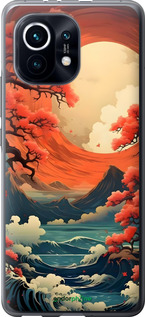 Силиконовый чехол Природа японии для Xiaomi Mi 11 - 6327u-2253 изображение 